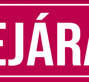 Információs öntapadós tábla/matrica - Bejárat 200x70 mm