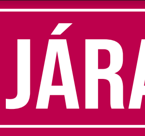 Információs öntapadós tábla/matrica - Kijárat 200x70 mm